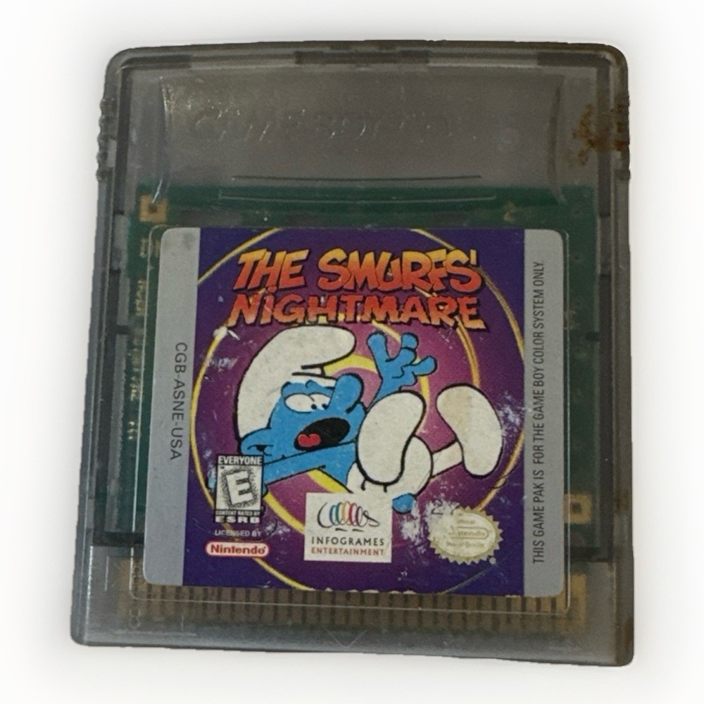The Smurfs Nightmare Gameboy Color Game Only Tested Working 1998